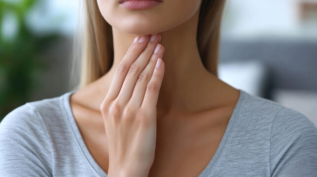 A person daily routine while managing thyroid gland issues, focusing on self-care and symptom management.
