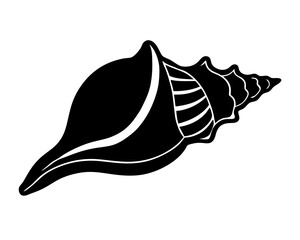 Conch icon design silhouette vector art illustration