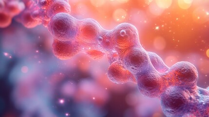 Obraz premium DNA Double Helix - A Microscopic Journey into Life's Code