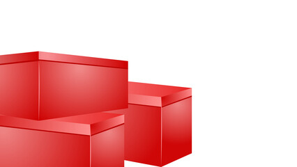 Red gift box for advertising