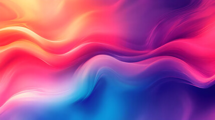 Obraz premium Abstract colorful waves blending in vibrant hues.