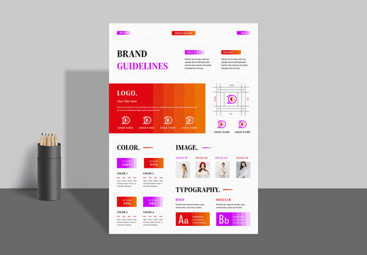 Brand Mood Board Kit Layout