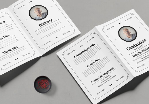 Funeral Program Layout Template