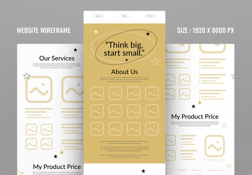 Website Wireframe Design Layout