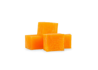 Sliced Carrot vegetable isolated on transparent background.