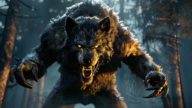 Angry looking werewolf