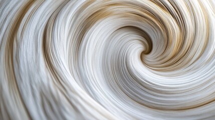 Abstract Spiral Pattern in White and Brown Hues