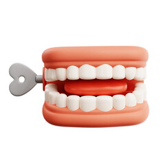 3D Prank Denture Toy Illustration