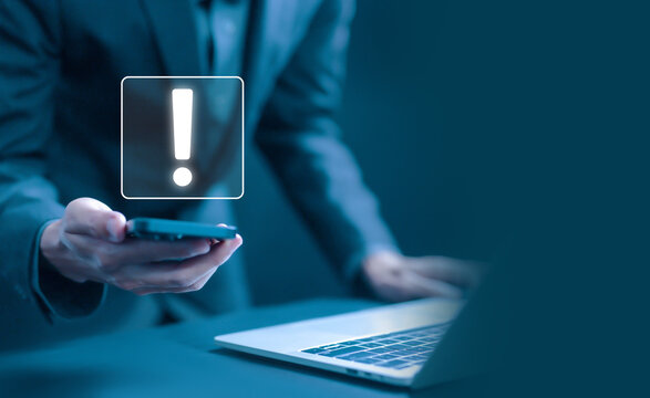 exclamation mark, important icon. concept of attention point, failure, mistake, and business error alert. danger sign, and hazard warning information. the problem of info security