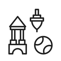 Toys icon vector image.Suitable for use on web apps, mobile apps and print media. 