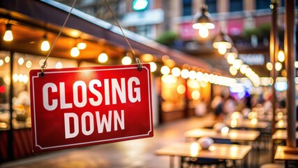 Closing Down Sign at Night Market.
