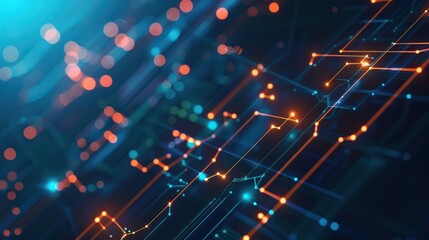 Obraz premium Abstract Digital Network Connection