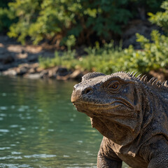 Obraz premium iguana in the zoo