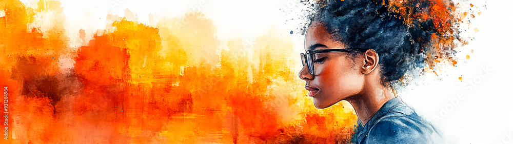 Wall mural tech services with a splash of creativity - watercolor it solutions website banner