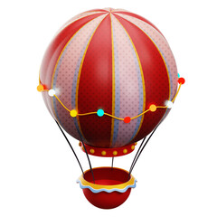 3D Hot Air Balloon Illustration