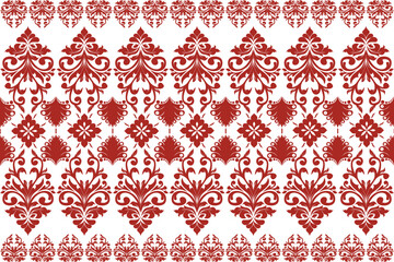 Oreintal Flora Damask Seamless pattern  embroidery, Indian style.  art ornament print.Design for carpet, cover,wallpaper, wrapping, fabric, clothing