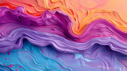 Vibrant 8K resolution photo of paper painting with acrylic paint and invitation card, detailed and futuristic