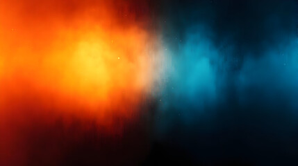 Fototapeta premium Abstract gradient of orange and blue hues with a dark background.