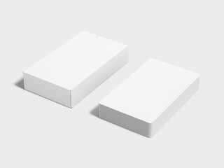White Blank Playing Card and a Box Mockup 3D Render