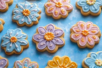 Eastern Cookies. Easter gingerbread. Postcard on Easter