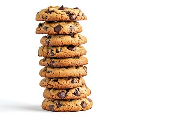 Chocolate Chip Cookie isolated on white