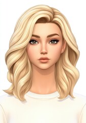Fototapeta premium Explore a vibrant, cartoon realism style with bold colors and closeup intensity, capturing the essence of modern characters.