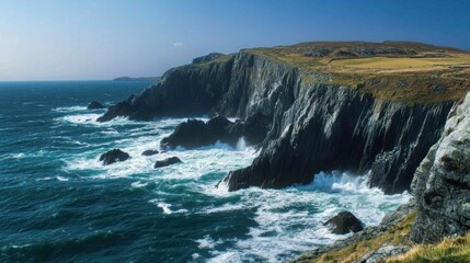 Obraz premium Cliffs and Waves