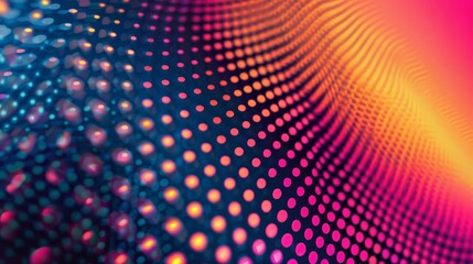 Fototapeta premium Minimal cover design, halftone dots, bright colors, futuristic geometric patterns