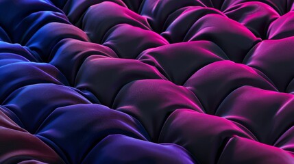 Obraz premium Luxurious plush velvet 3D background with deep colors and soft lighting, rich texture, inviting and luxurious.