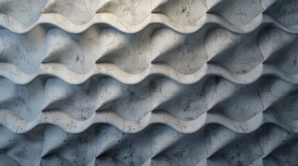 Fototapeta premium Modern 3D concrete surface with subtle patterns, neutral tones, industrial urban design background.