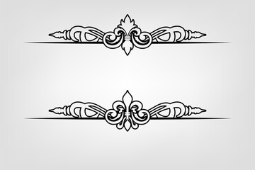 Classic Vitage Wedding Ornaments Frames Separator Elements Classic Vintage Wedding Invitation Hand Drawn Ornate the Calligraphy Poster Victorian Style