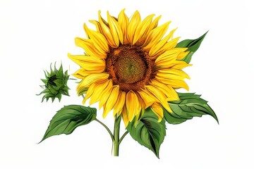 Obraz premium the AI Image Generator, Stunning Closeup of a Vibrant Yellow Sunflower