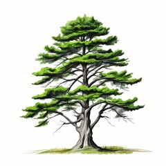Fototapeta premium the AI Image Generator, Tree isolate on white background