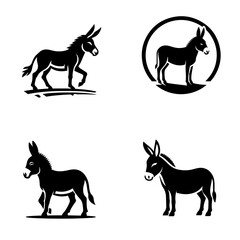 Donkey icon silhouette