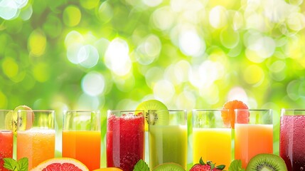 Fototapeta premium Refreshing Summer Fruit Juices