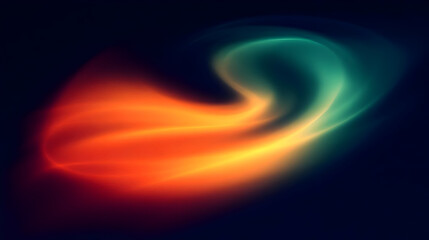 Abstract swirling colors in vibrant hues of orange and teal.