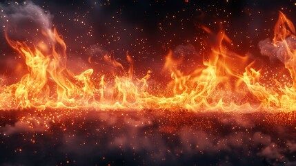 Intense Realistic Fire and Smoke Element for Design Projects