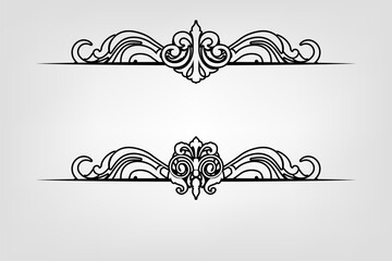 Classic Vitage Wedding Ornaments Frames Separator Elements Classic Vintage Wedding Invitation Hand Drawn Ornate the Calligraphy Poster Victorian Style