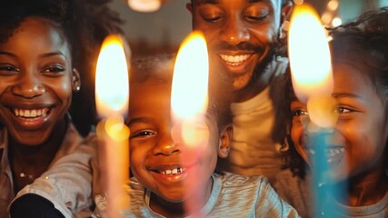 A family celebrating a birthday at home, showcasing family traditions and joy.
