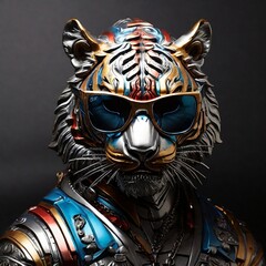 Fototapeta premium metallic tiger