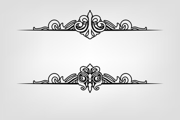 Classic Vitage Wedding Ornaments Frames Separator Elements Classic Vintage Wedding Invitation Hand Drawn Ornate the Calligraphy Poster Victorian Style