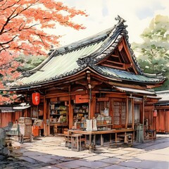 Fototapeta premium the AI Image Generator, Chinese architecture in Palace,