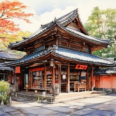 Naklejka premium the AI Image Generator, Chinese architecture in Palace,