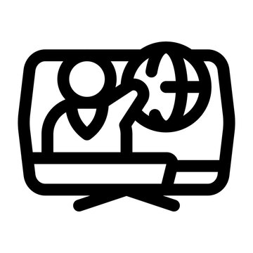 recommend clip art: Digital Broadcaster Line Icon