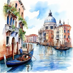Fototapeta premium the AI Image Generator, Grand canal