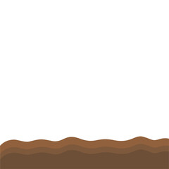 Flat Style Brown Soil Layer
