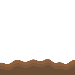 Flat Style Brown Soil Layer