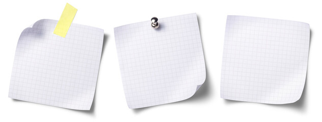 方眼のある真四角のメモ用紙