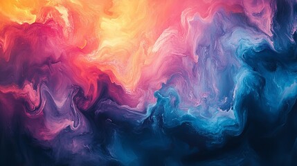 Abstract art background with vibrant colors and brush strokes.
