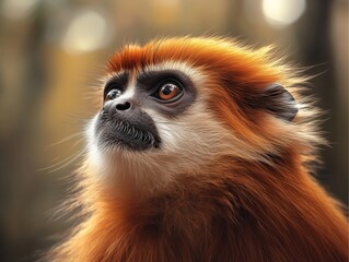 Fototapeta premium Francois' Langur, Arboreal Primate, Asian Wildlife in Nature